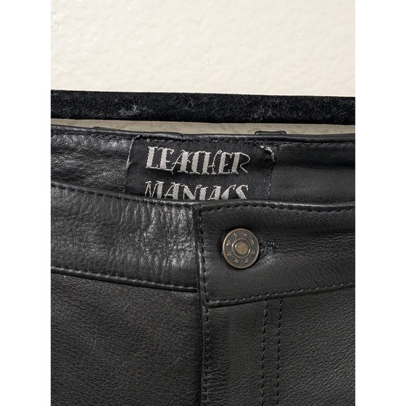 Leather Maniacs DE Authentic Leather Breeches Pants Black 33 - Picture 3 of 6